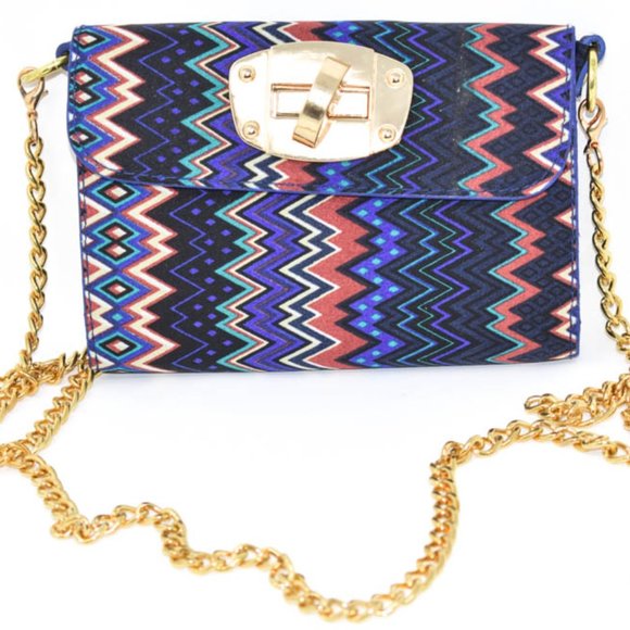Unlisted Handbags - Zig Zag Print All In One Fanny Pack, Bag and Belt